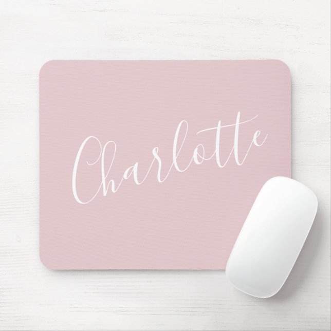 Chic Personlig  Typografi Rosa Girly  Musmatta (Med mus)