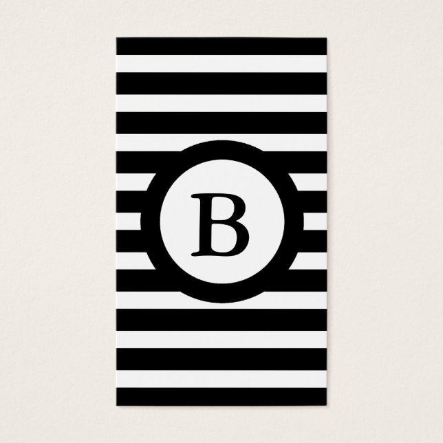 CHIC PERSONLIGT ID-KORT_ 07 BLACK/WHITE RAND VISITKORT (Framsidan)