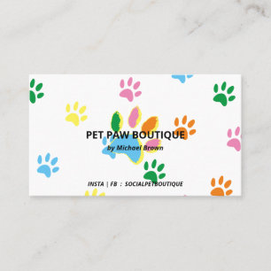 Chic Pet Tassar Colorful Visitkort