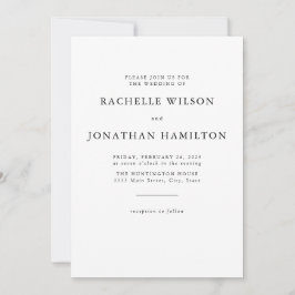 Chic Photo Black White Bröllop Inbjudningar