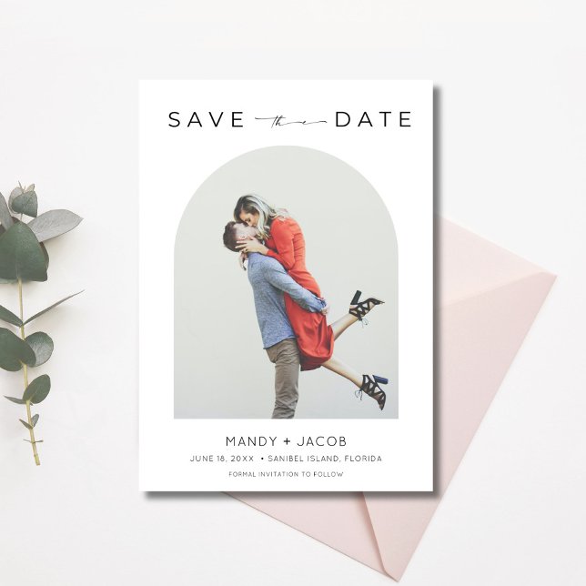 Chic Photo Bröllop spara datum Spara Datumet (Chic Photo Wedding Save the Date)