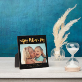 Chic Photo Calligraphy Mor's Day Gift Black