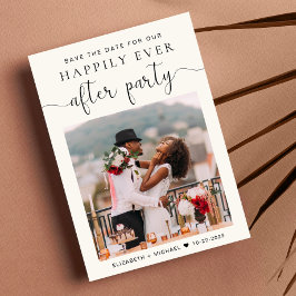 Chic Photo Cream Wedding Reception Spara datum Meddelande