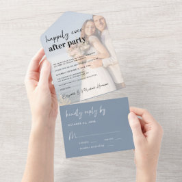 Chic Photo Dusty Blue Wedding Reception