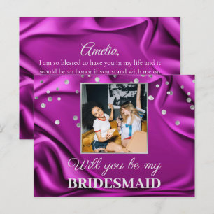 Chic Photo Lila Silke kommer att bli min bridesaid Vykort