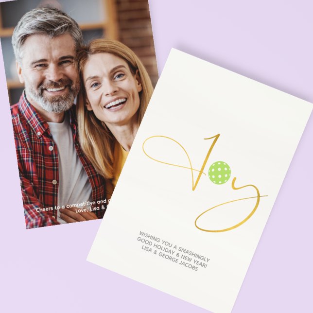 Chic Pickleball "Joy" Vitjulfoto Julkort (Skapare uppladdad)