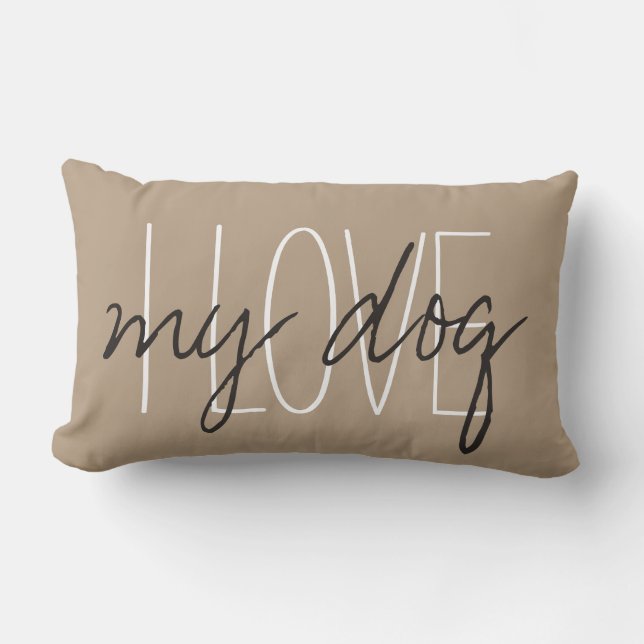CHIC PILLOW_ " ÄLSKAR JAG… min hund ", Lumbarkudde (Framsida)