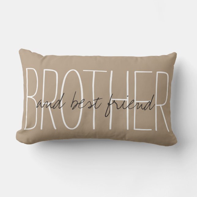 CHIC PILLOW_ " BRODER… och bästa vän… ", Lumbarkudde (Framsida)
