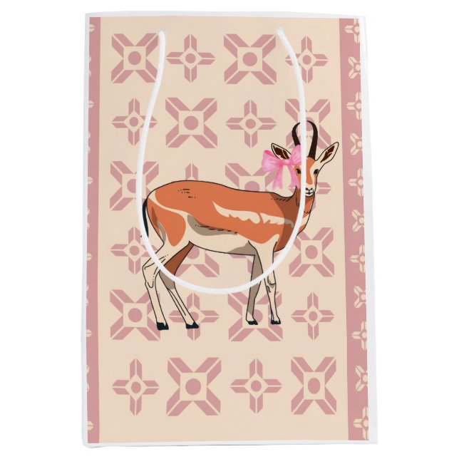 Chic Pink Doe-patterned Christmas  (Framsidan)