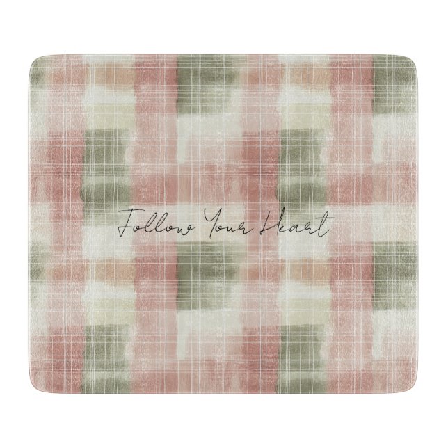 Chic Pink Mint Cream Plaid Stripes   (Framsidan)