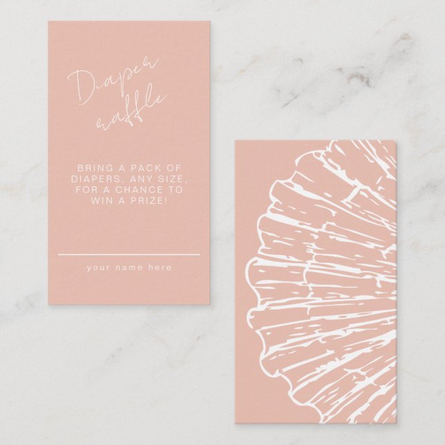 Chic Pink Scallop Shell Books For Baby Girl Shower Tilläggskort (Fram/baksida)