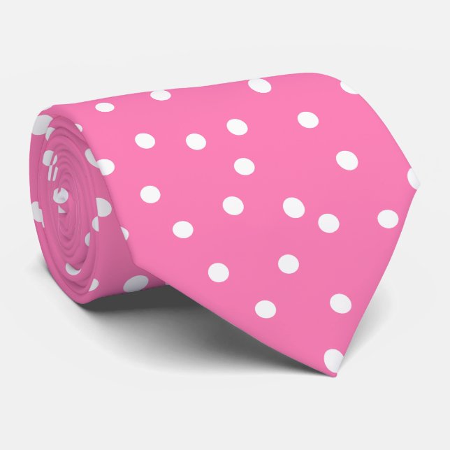 Chic Pink White Polka Dots Groom Gift   Slips (Rullad)