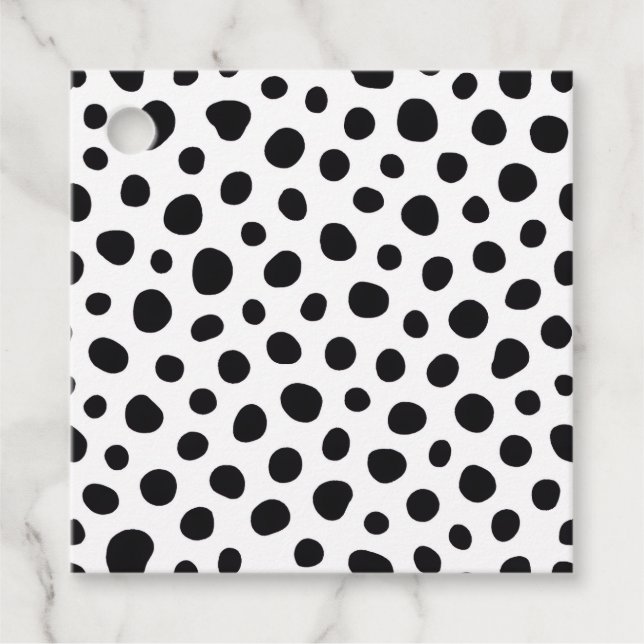 Chic Playful Energy Dalmatian Spot Pattern Gåvor Etiketter (Framsida)