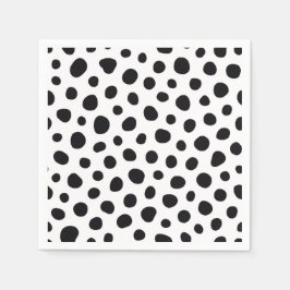Chic Playful Energy Dalmatian Spot Pattern Pappersservett
