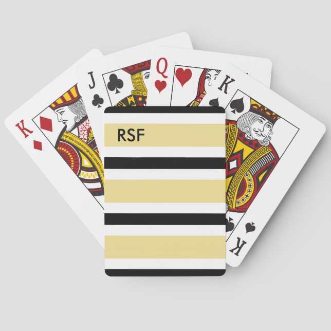 CHIC PLAYING CARDS_09 BUTTER/BLACK/WHITE CASINOKORT (Baksidan)