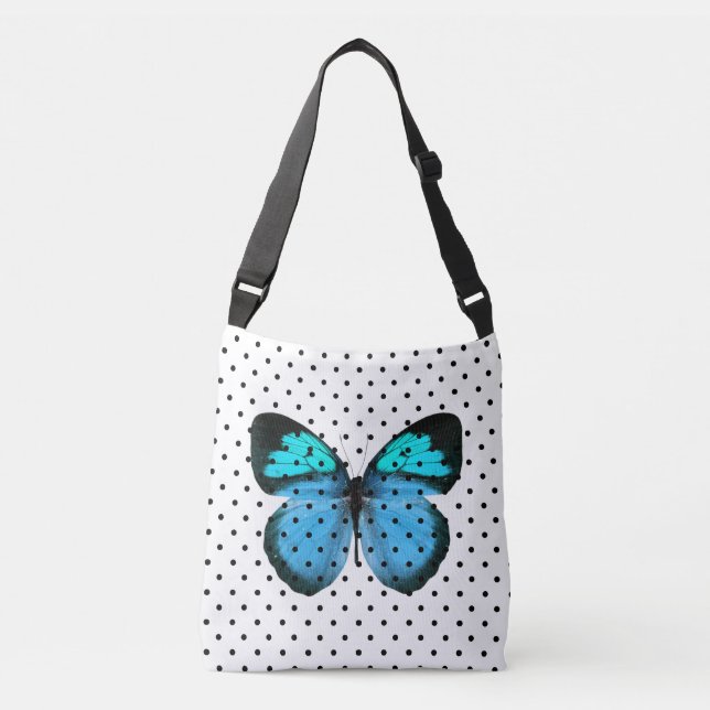 Chic Polka Dot Butterfly Kor Body Bag Axelväska (Framsida)