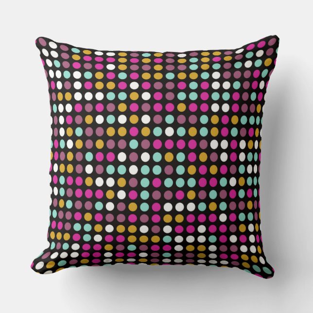 Chic Polka Dot Mosaic Mönster #5 Kudde (Framsida)