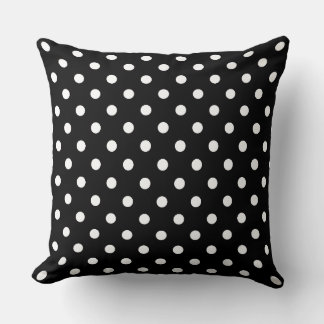 Chic Polka Dot Party Black & White Aesthetic Kudde
