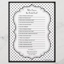 Chic Polka dots Bride Best Möhippa Game