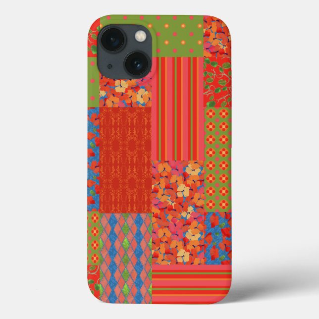 Chic Poppies Faux-patchwork Fodral-Mate iPad Case (Baksida)