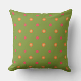 Chic Poppy Färg Polka dots Pillow eller Cushion Kudde