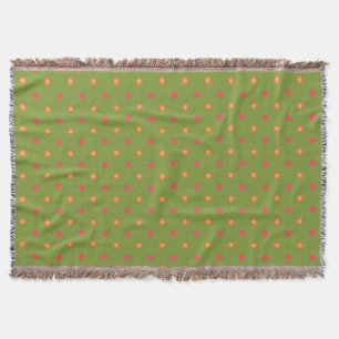 Chic Poppy Färg Polka dots Throw Blanket Mysfilt