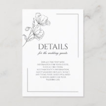 Chic poppyblomma minimalistisk bröllop 