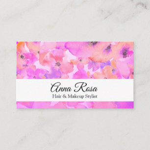*~* Chic Populär Blommigt Lavender Rosa Vattenfä Visitkort