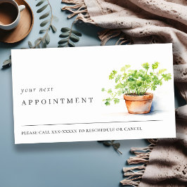 Chic Poted Herb Parsley Coriander Möte Visitkort