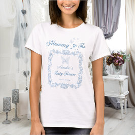 Chic Powder Blue Baroque Ram Mamma to be T Shirt