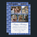 Chic Pput HANUKKAH Anpassningsbar 9 Photo Collage  Julkort<br><div class="desc">Söt kort för perfekt för en roligt Julhälsningar! Hand gjorde vattenfärgskonst åt dig! FULLT ANPASSADE! Klicka på "Anpassa" ovan om du vill redigera texten på framsidan och lägga till egna foton på framsidan och baksidan. Klicka på "Redigera med verktyg" för att justera typsnitt, färg och placeringar. (sök efter alternativ färg...</div>