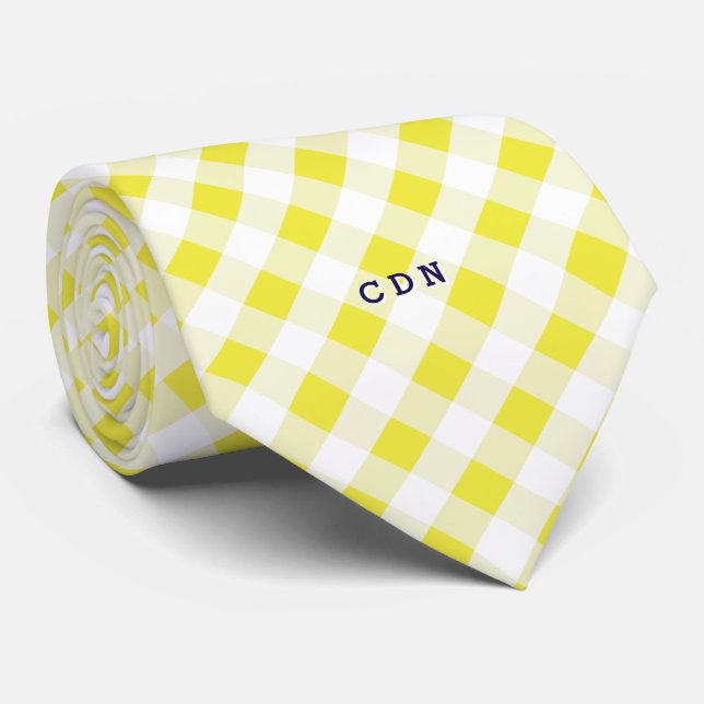 chic preppy gul monogram för maringinghammönster slips (Rullad)