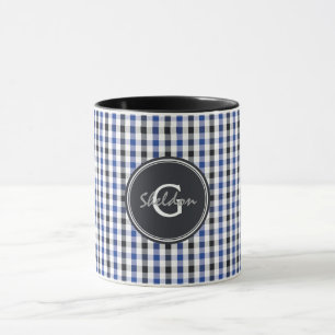 chic preppy monogram för mönster för mugg