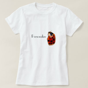 Chic prickig nyckelpiga med namn t-shirt