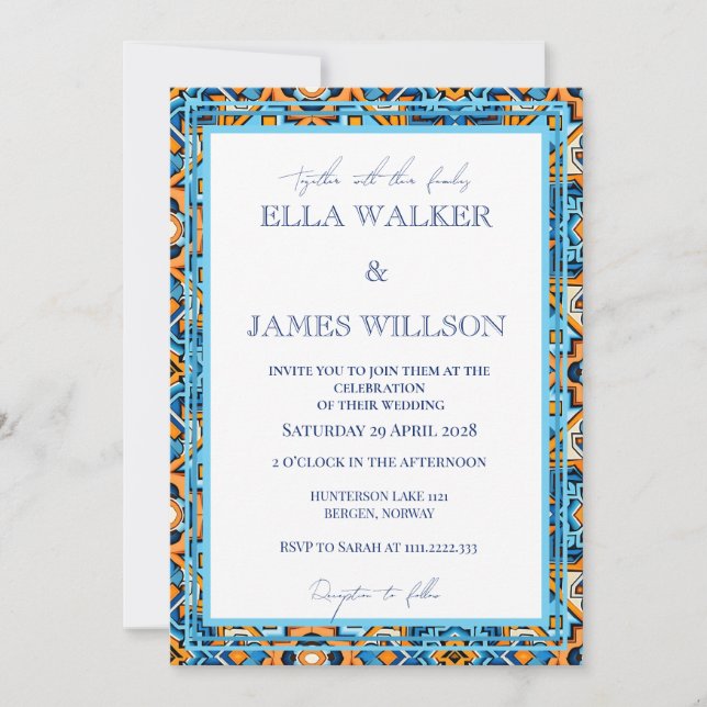 Chic Psykedelisk Sommar Inbjudningar (Framsida)