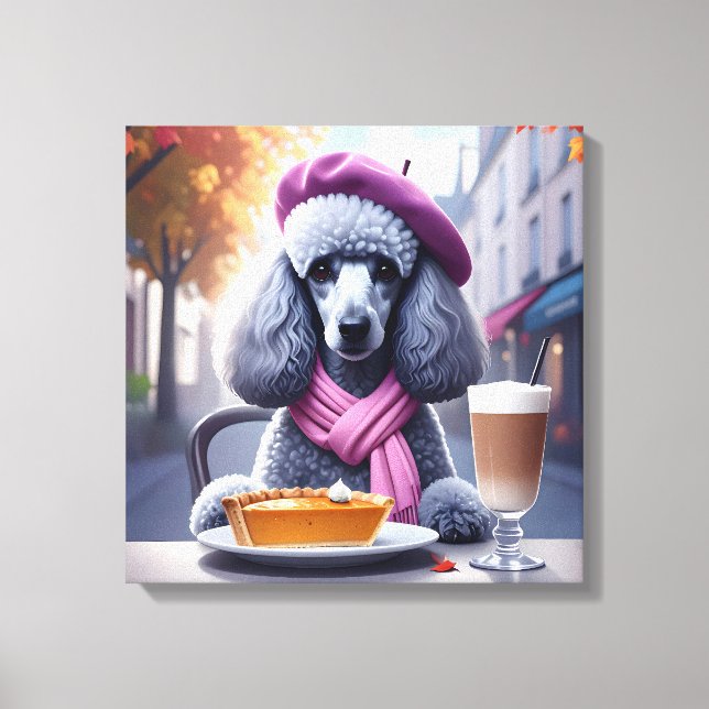 Chic Pudel (Pumpkin Paj och Pumpkin Spice Latte) Canvastryck (Framsida)