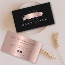 Chic Push Stroke Faux Ro Guld och Black Elegant