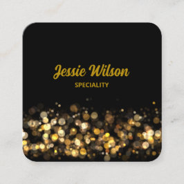 Chic QR-kodsljus glitter bling professionell Fyrkantigt Visitkort