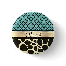 Chic Quatrefoil Giraffe-utskrift