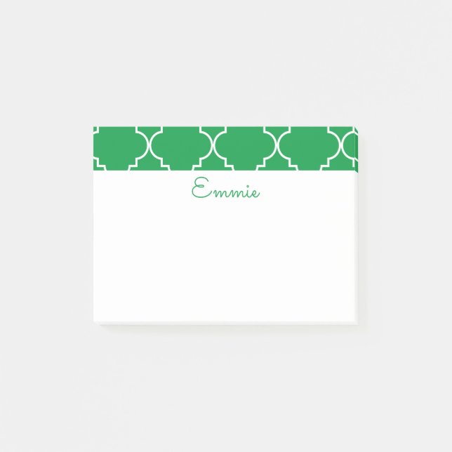 Chic Quatrefoil Personlig Post-it-Anteckningsblock Post-it Block (Framsida)