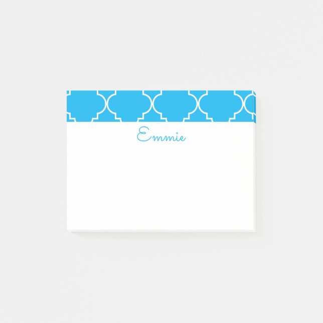 Chic Quatrefoil Personlig Post-it-Anteckningsblock Post-it Block (Framsida)