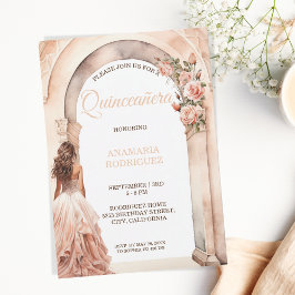 Chic Quinceañera  Dress Blommigt Arch Inbjudningar