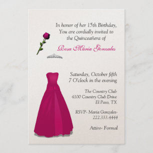 Chic Quinceañera inbjudan