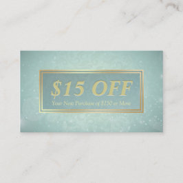 Chic Rabattkupong Makeup Beauty Salon Blue Guld Rabattkort