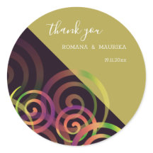 Chic Rainbow Spiral på Lila och senap