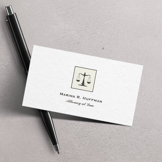 Chic Ram Attorney Justice  Professionell Visitkort (Skapare uppladdad)