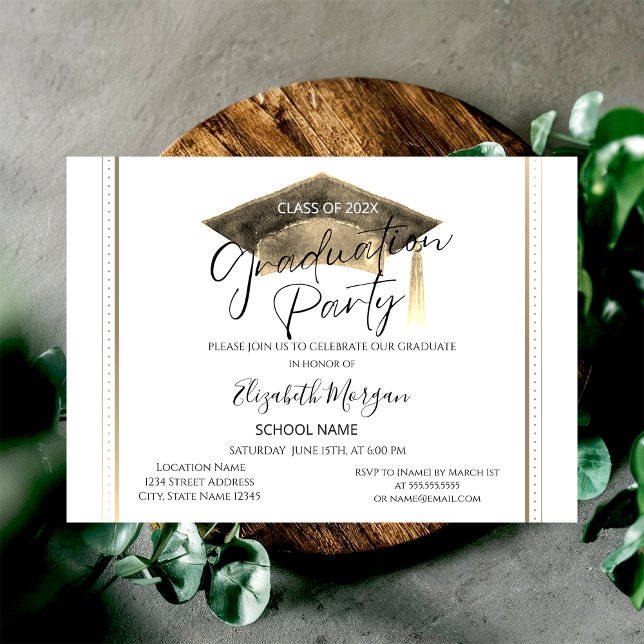 Chic Ram Studentmössa Studenten Inbjudningar (Skapare uppladdad)