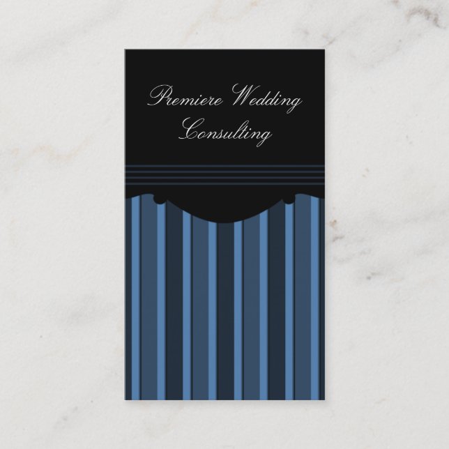 Chic Rand Affärskort, Mörk blått Visitkort (Framsida)