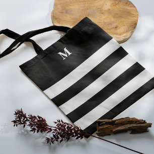 Chic Rand Black White Monogramme Tygkasse