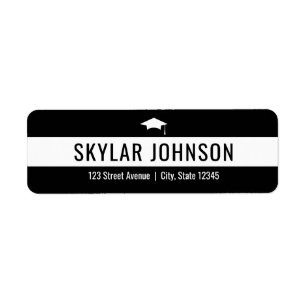 Chic Rand EDITABLE FÄRG Studenten Adress Returadress Etikett